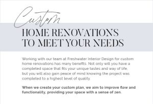 Custom Home Renovations to Meet Your Needs